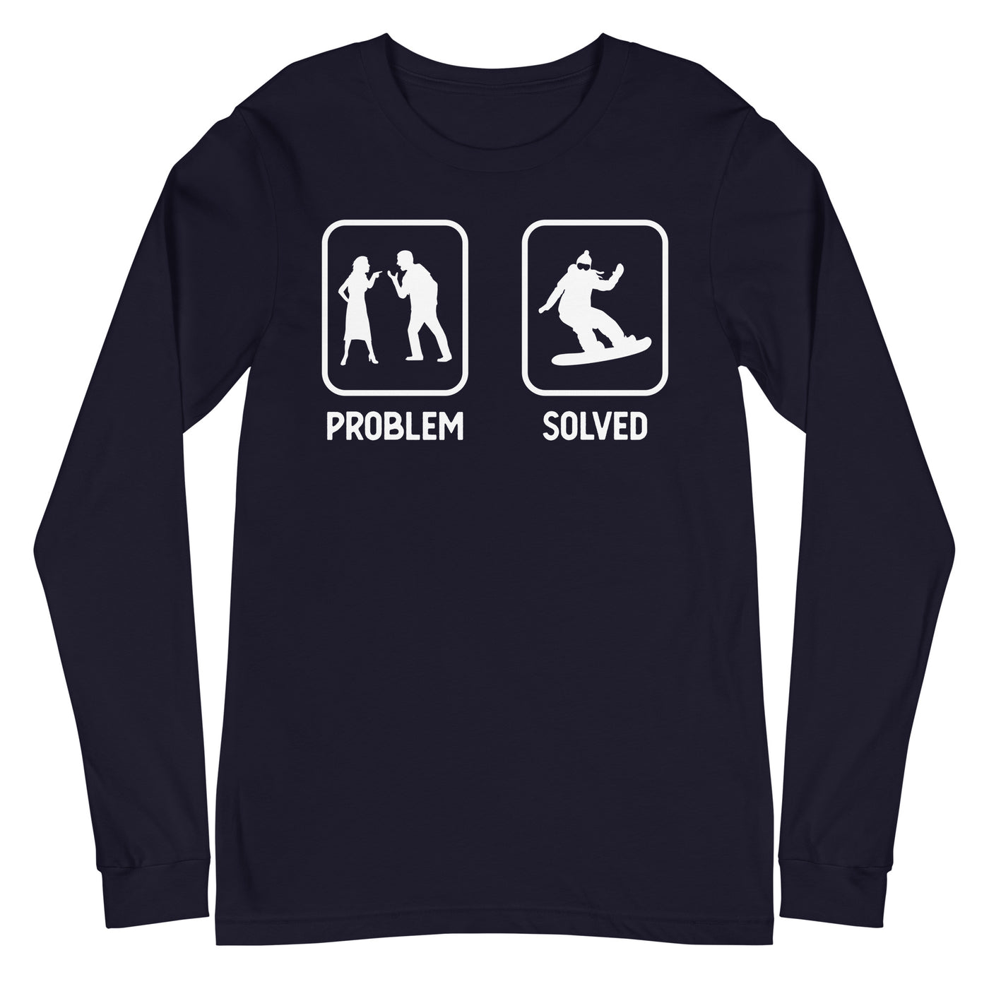 Problem Solved - Frau Snowboarding - Longsleeve (Unisex) snowboarden xxx yyy zzz Navy