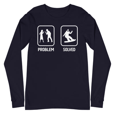 Problem Solved - Frau Snowboarding - Longsleeve (Unisex) snowboarden xxx yyy zzz Navy