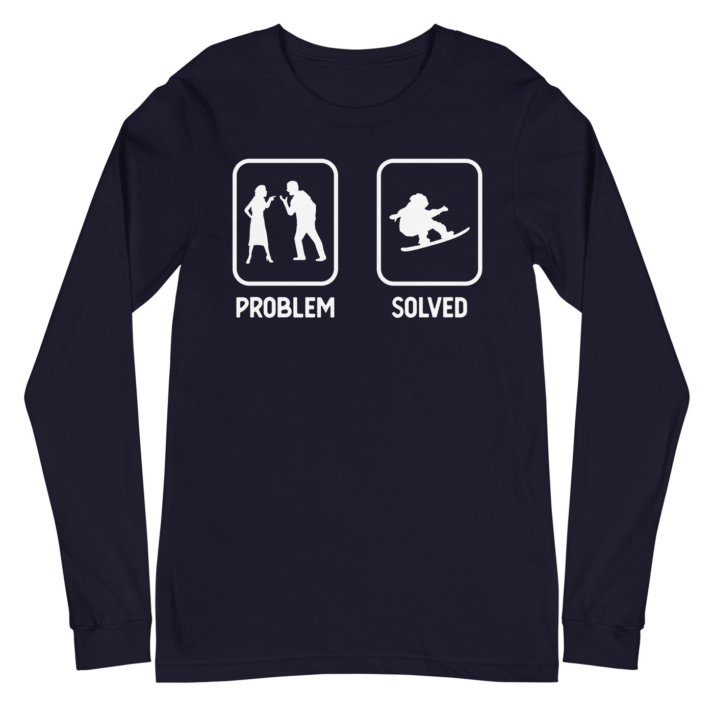 Problem Solved - Mann Snowboarding - Longsleeve (Unisex) snowboarden xxx yyy zzz Navy