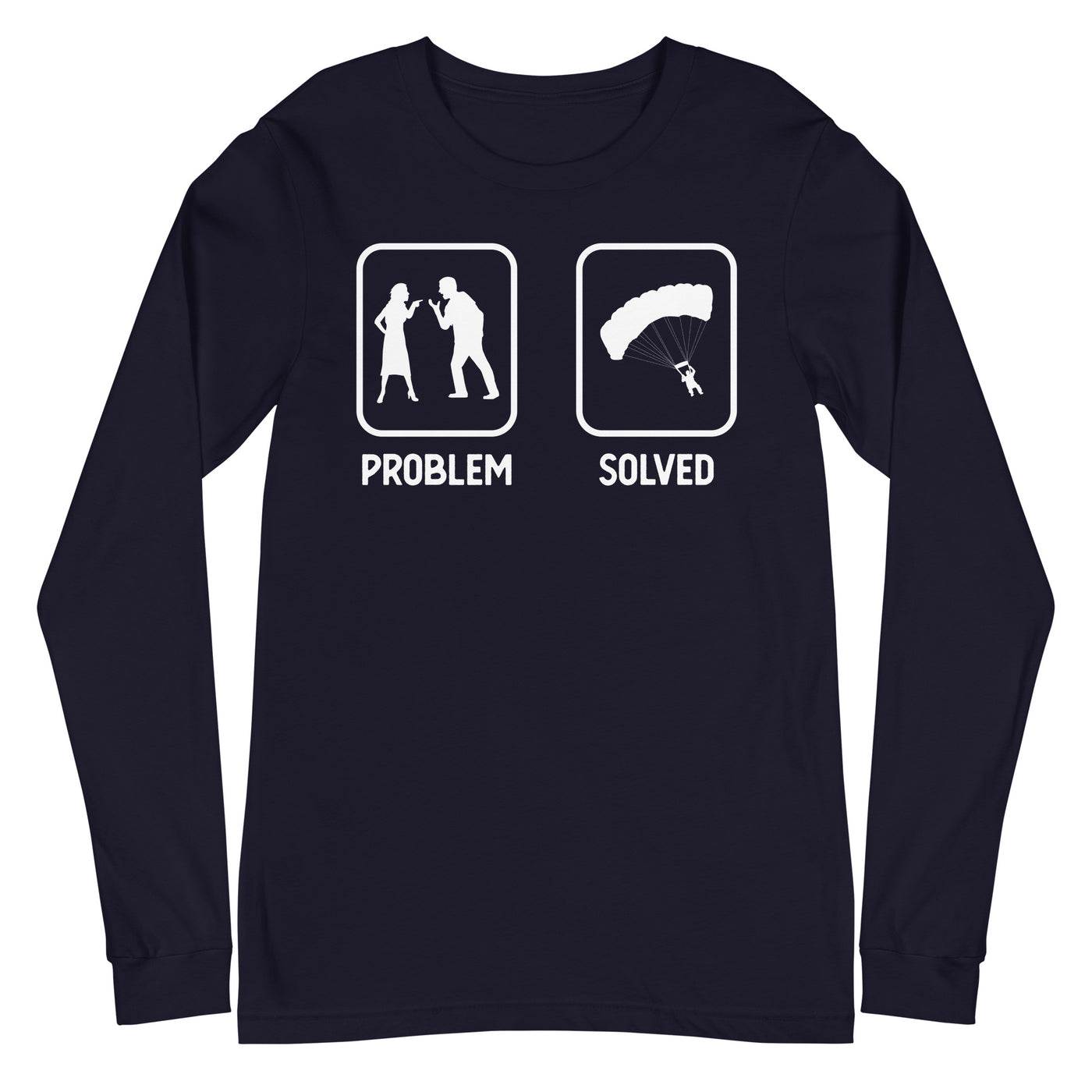 Problem Solved - Paragleiten - Longsleeve (Unisex) berge xxx yyy zzz Navy