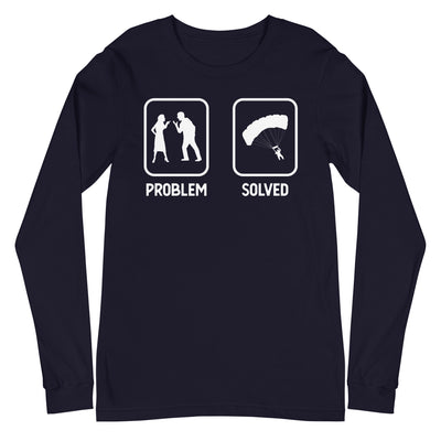 Problem Solved - Paragleiten - Longsleeve (Unisex) berge xxx yyy zzz Navy