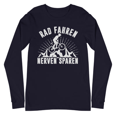 Rad fahren Nerven sparen - Longsleeve (Unisex) fahrrad xxx yyy zzz Navy