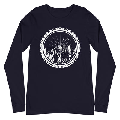 Rad mit Bergen drinnen - Longsleeve (Unisex) fahrrad xxx yyy zzz Navy