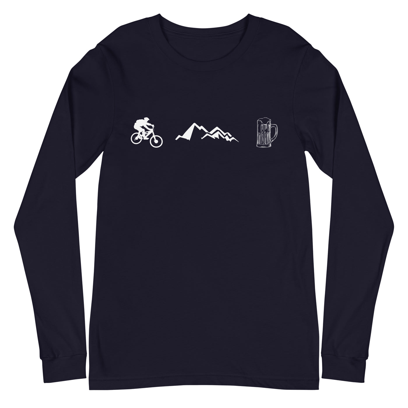 Radfahren, Berge und Bier - Longsleeve (Unisex) fahrrad xxx yyy zzz Navy