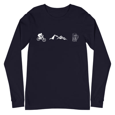 Radfahren, Berge und Bier - Longsleeve (Unisex) fahrrad xxx yyy zzz Navy