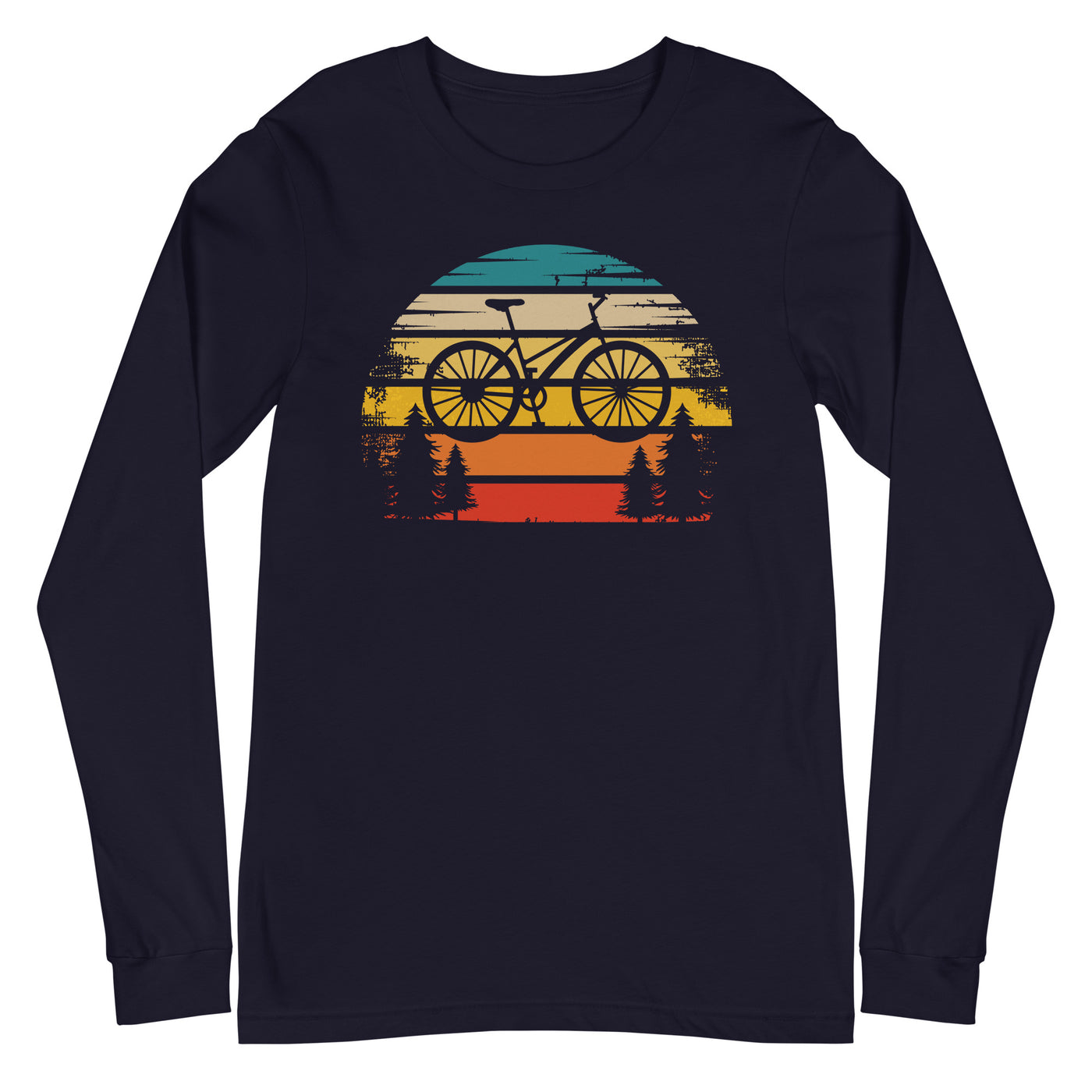 Retro Sonne und Fahrrad - Longsleeve (Unisex) fahrrad xxx yyy zzz Navy