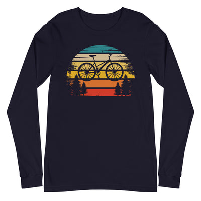 Retro Sonne und Fahrrad - Longsleeve (Unisex) fahrrad xxx yyy zzz Navy