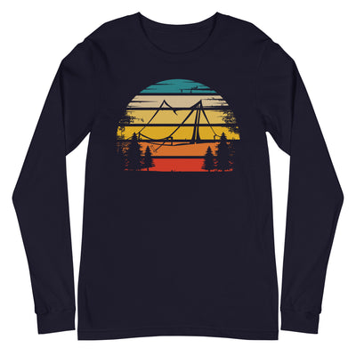 Retro Sonne und Camping - Longsleeve (Unisex) camping xxx yyy zzz Navy