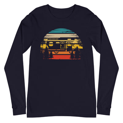 Retro Sonne und Camping - Longsleeve (Unisex) camping xxx yyy zzz Navy