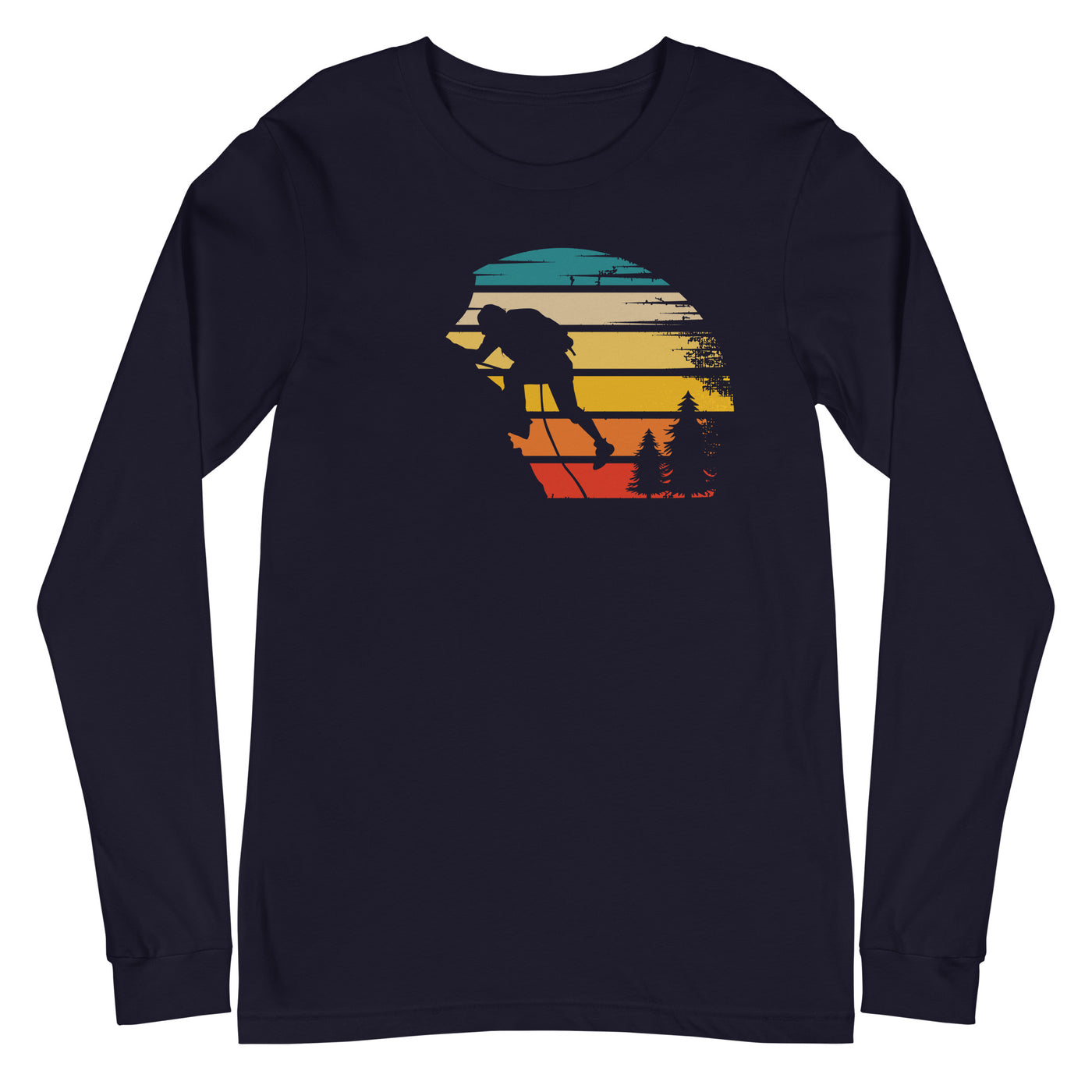 Retro Sonne und Klettern - Longsleeve (Unisex) klettern xxx yyy zzz Navy