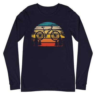 Retro Sonne und Ebike - Longsleeve (Unisex) e-bike xxx yyy zzz Navy