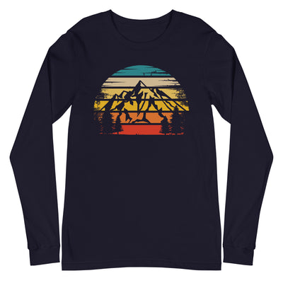 Retro Sonne und Berge - Longsleeve (Unisex) berge xxx yyy zzz Navy