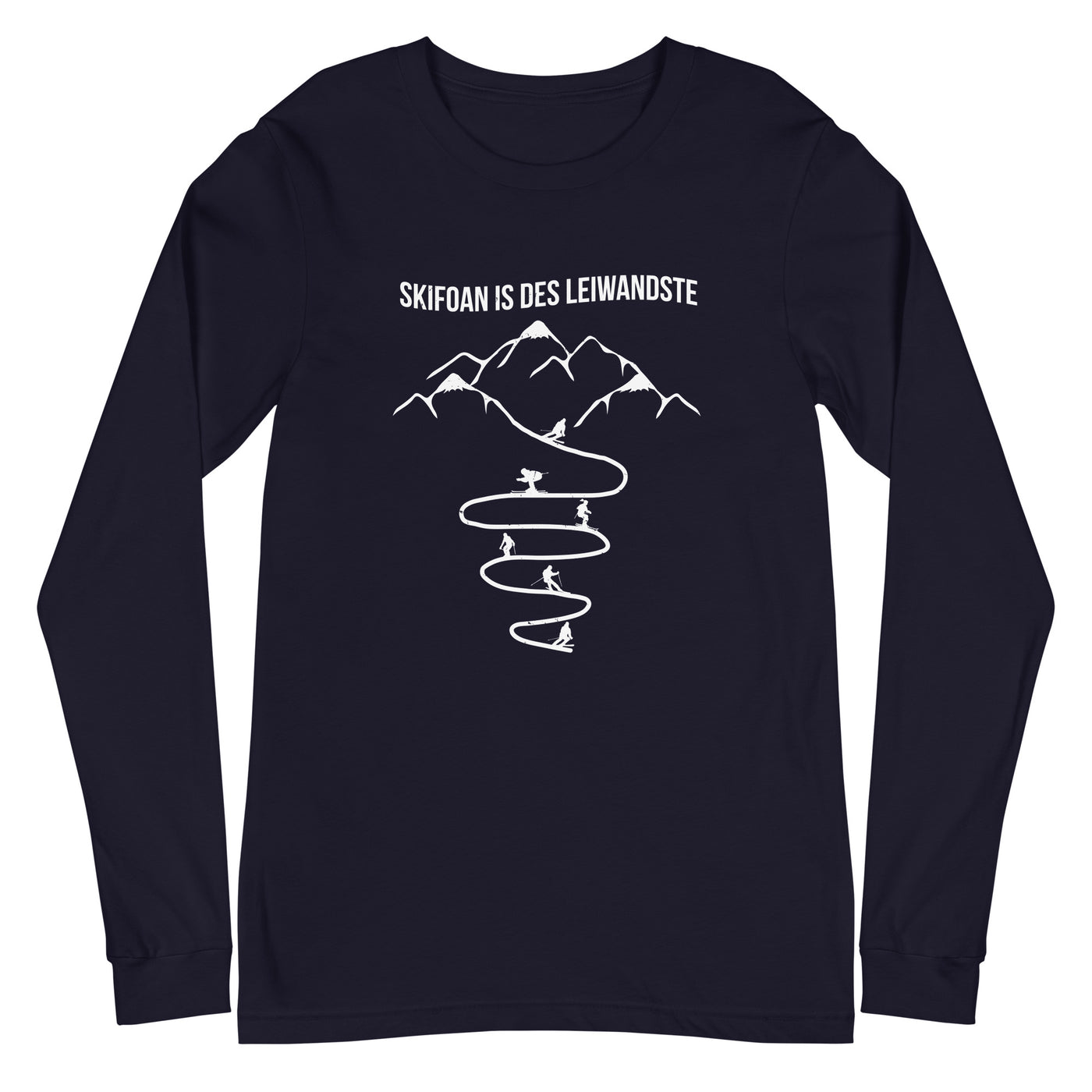 Skifoan is des leiwandste - Longsleeve (Unisex) klettern ski xxx yyy zzz Navy