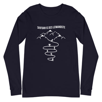 Skifoan is des leiwandste - Longsleeve (Unisex) klettern ski xxx yyy zzz Navy