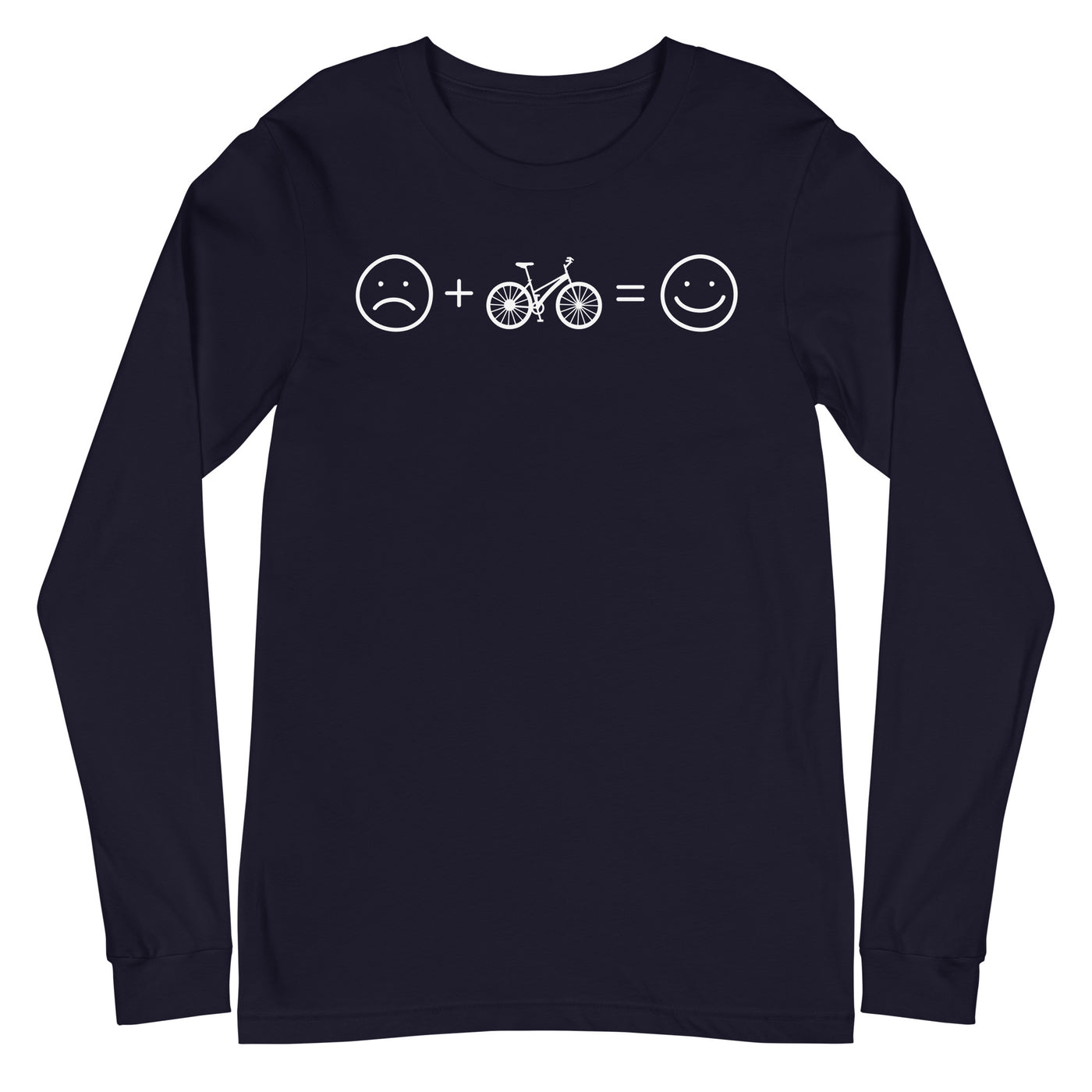 Lächelndes Gesicht und Fahrrad - Longsleeve (Unisex) fahrrad xxx yyy zzz Navy