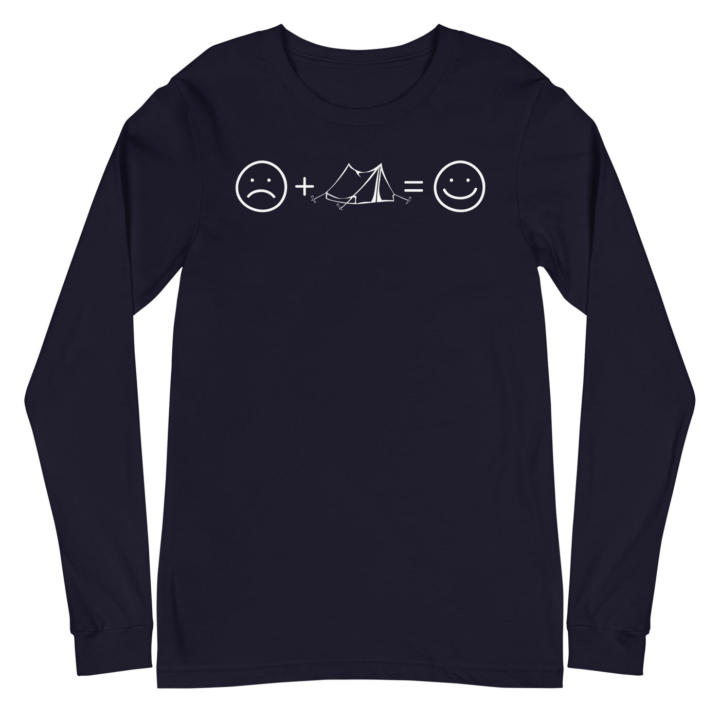 Lächelndes Gesicht und Camping - Longsleeve (Unisex) camping xxx yyy zzz Navy