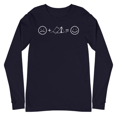 Lächelndes Gesicht und Camping - Longsleeve (Unisex) camping xxx yyy zzz Navy