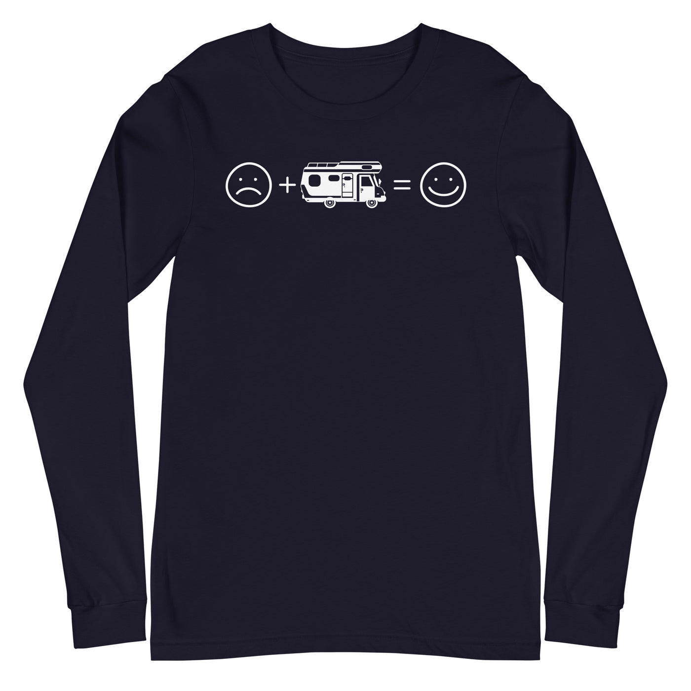 Lächelndes Gesicht und Camping - Longsleeve (Unisex) camping xxx yyy zzz Navy