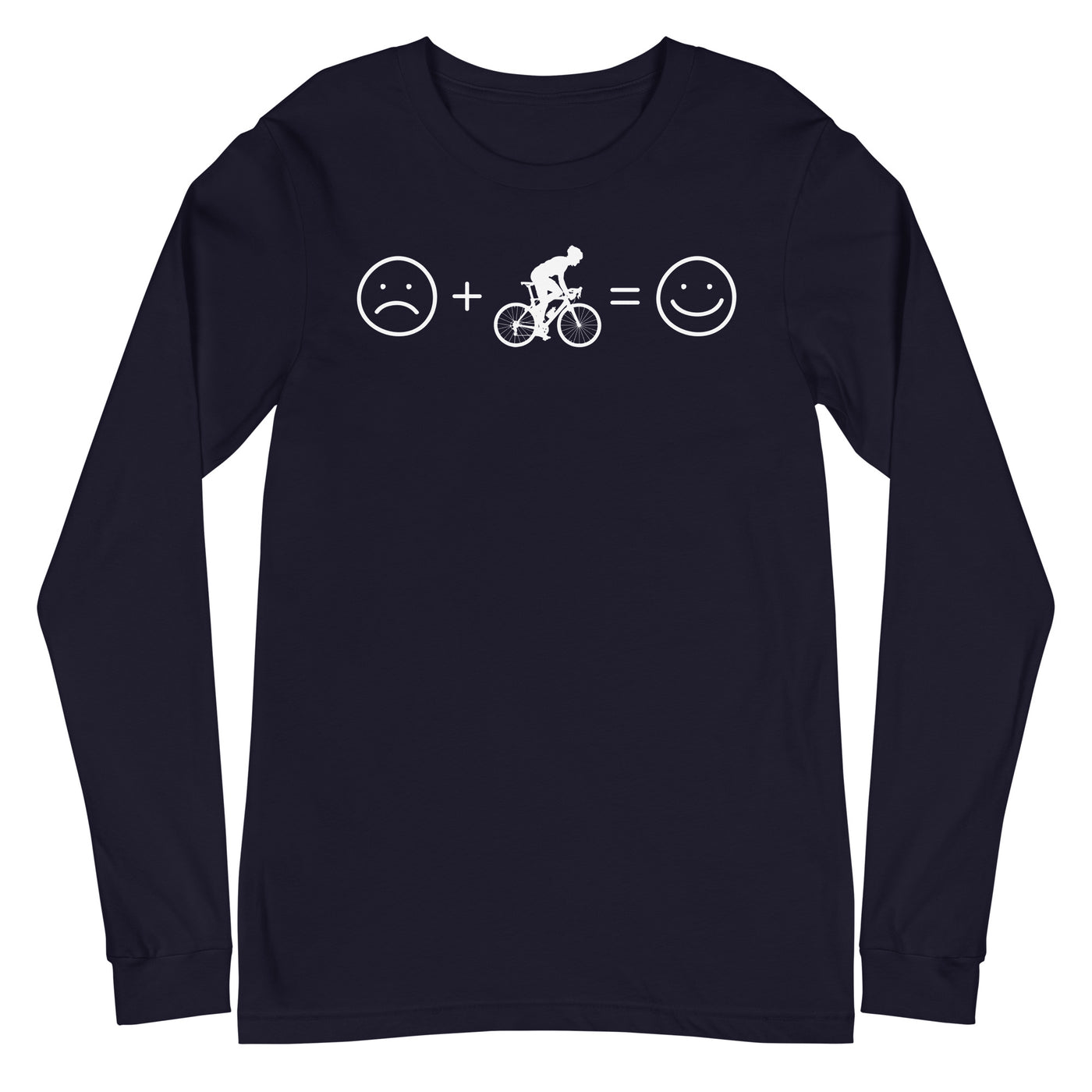 Lächelndes Gesicht und Radfahren - Longsleeve (Unisex) fahrrad xxx yyy zzz Navy