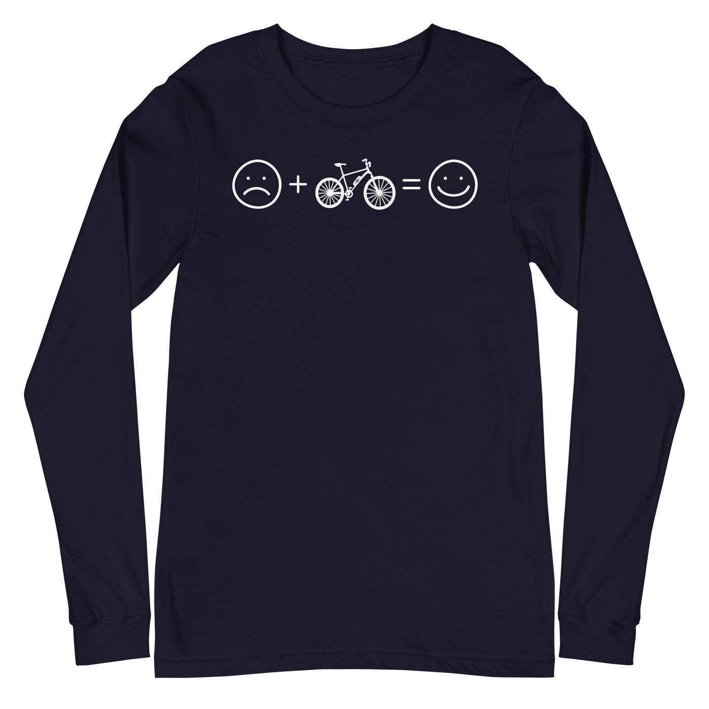 Lächelndes Gesicht und Ebike - Longsleeve (Unisex) e-bike xxx yyy zzz Navy