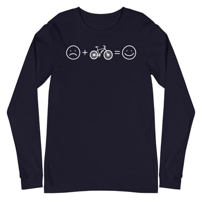 Lächelndes Gesicht und Ebike - Longsleeve (Unisex) e-bike xxx yyy zzz Navy