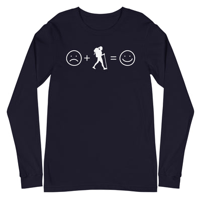 Lächelndes Gesicht und Wandern - Longsleeve (Unisex) wandern xxx yyy zzz Navy