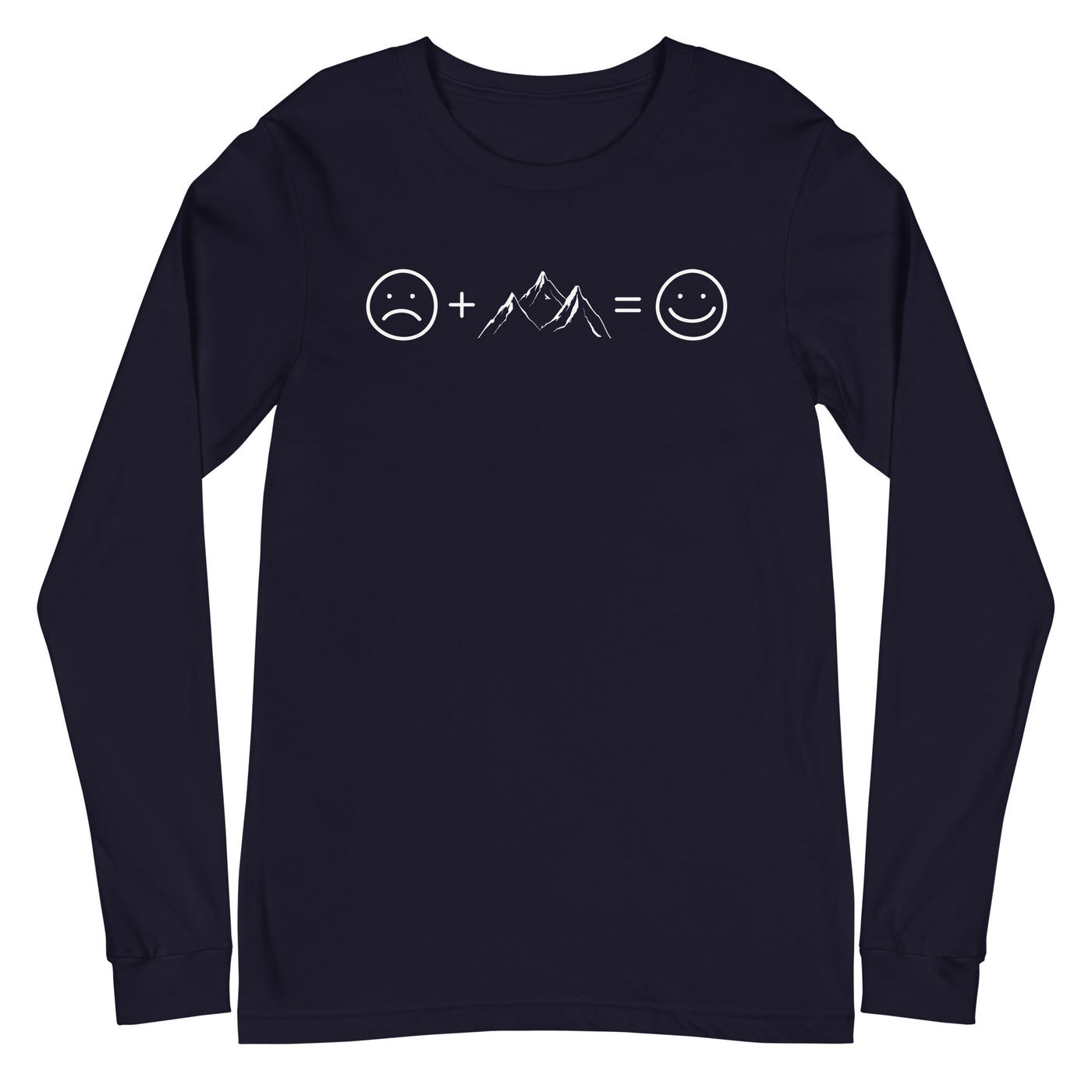 Lächelndes Gesicht und Berge - Longsleeve (Unisex) berge xxx yyy zzz Navy