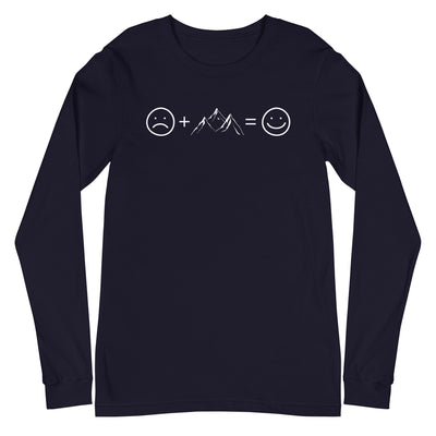 Lächelndes Gesicht und Berge - Longsleeve (Unisex) berge xxx yyy zzz Navy