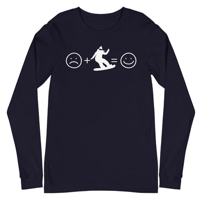 Lächelndes Gesicht und Snowboarding - Longsleeve (Unisex) snowboarden xxx yyy zzz Navy