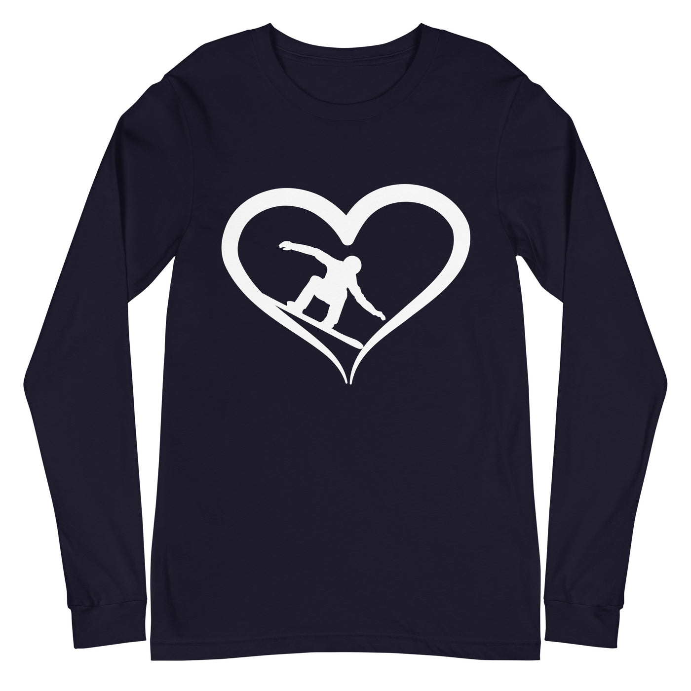 Snowboarder und Herz - Longsleeve (Unisex) snowboarden xxx yyy zzz Navy