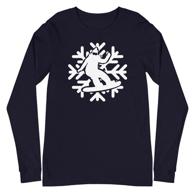 Snowflake - Snowboarding - Longsleeve (Unisex) snowboarden xxx yyy zzz Navy