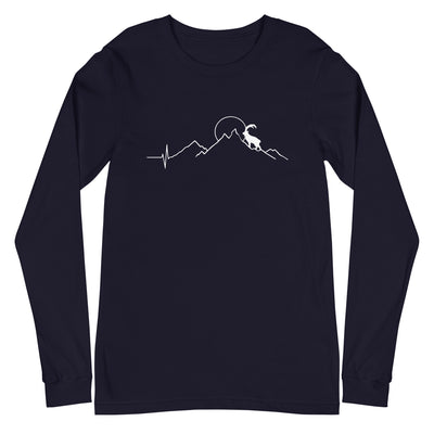 Steinbock und Berg - Longsleeve (Unisex) berge wandern xxx yyy zzz Navy