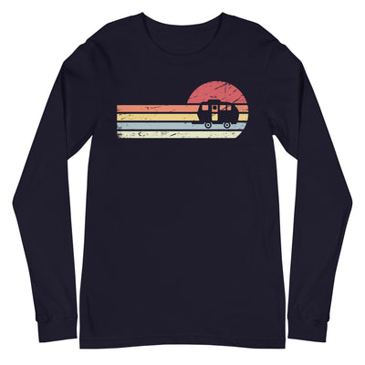 Sonne und Retro Linies - Camping Caravan - Longsleeve (Unisex) camping xxx yyy zzz Navy