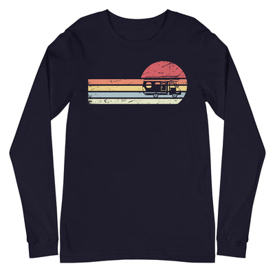 Sonne und Retro Linies - Camping Van - Longsleeve (Unisex) camping xxx yyy zzz Navy