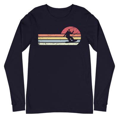 Sonne und Retro Linies - Frau Snowboarding - Longsleeve (Unisex) snowboarden xxx yyy zzz Navy