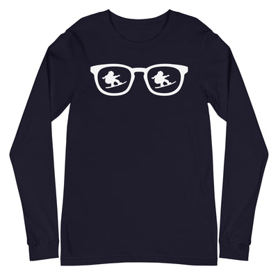 Sonnenbrille und Snowboarding - Longsleeve (Unisex) snowboarden xxx yyy zzz Navy