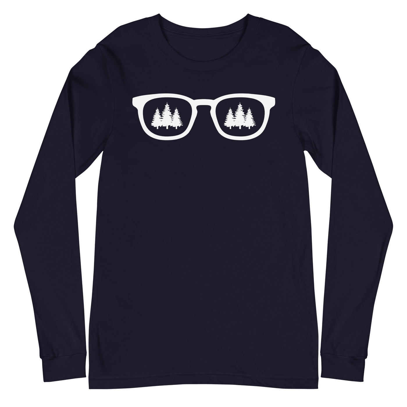 Sonnenbrille und Bäume - Longsleeve (Unisex) camping xxx yyy zzz Navy