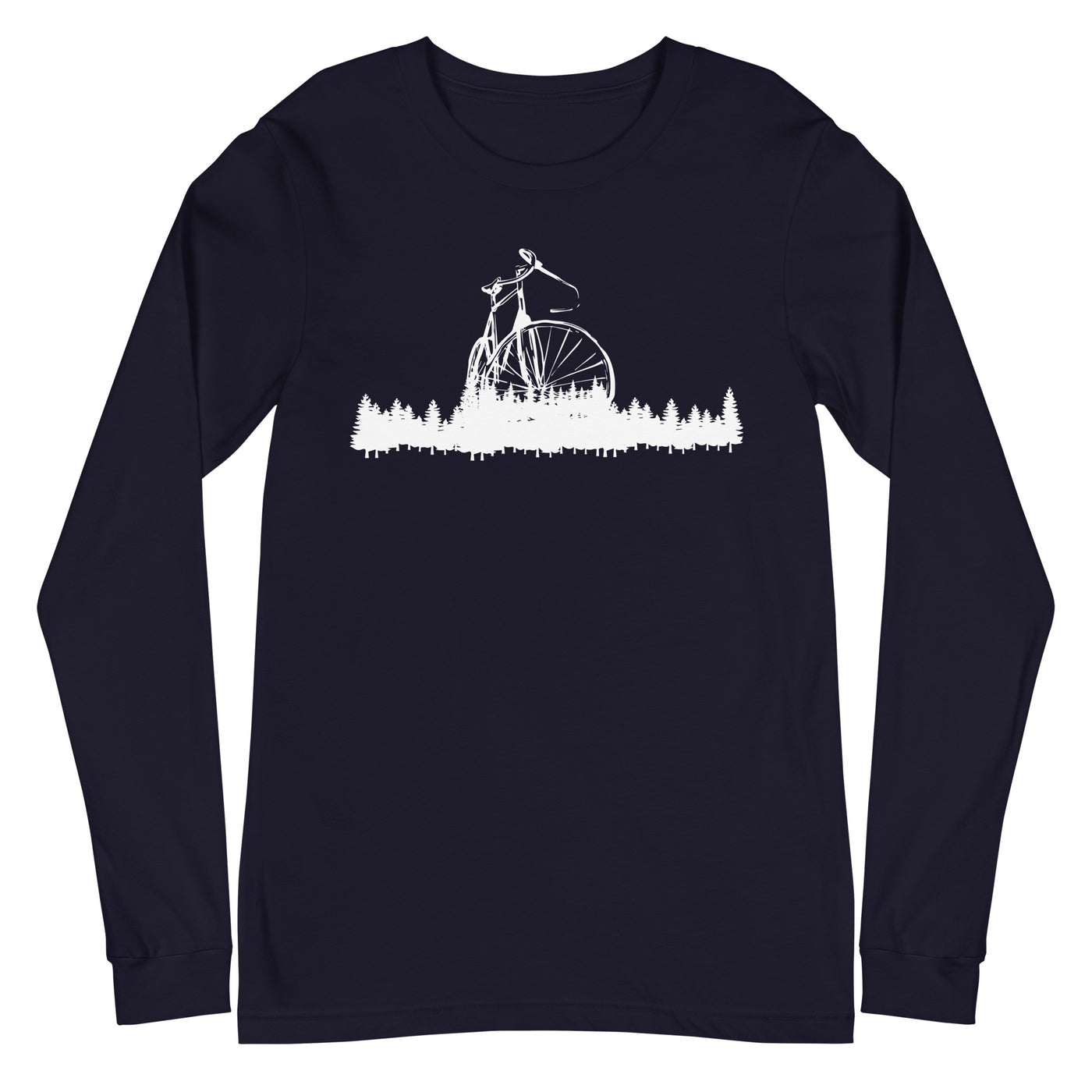 Bäume - Radfahren - Longsleeve (Unisex) fahrrad xxx yyy zzz Navy