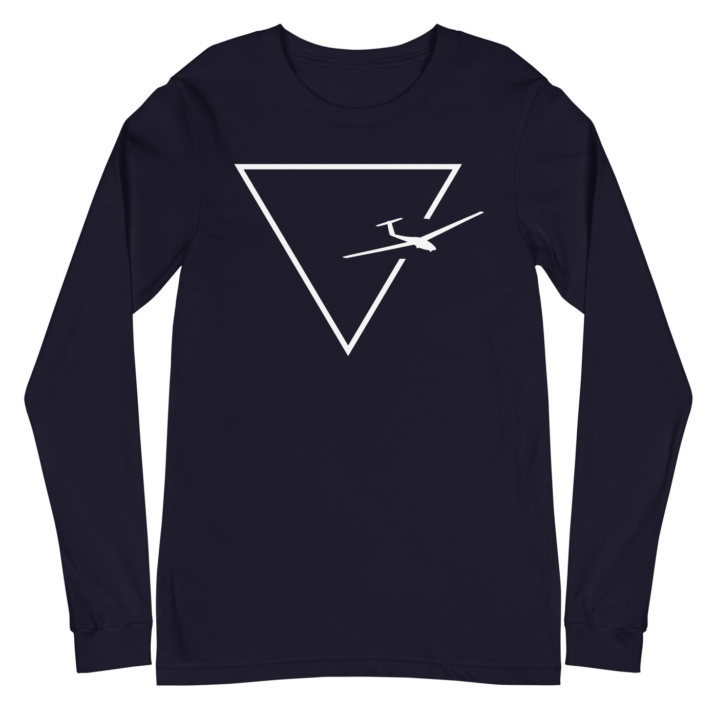 Dreieck 1 und Segelflugzeug - Longsleeve (Unisex) berge xxx yyy zzz Navy