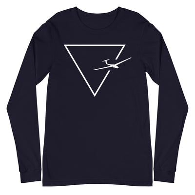 Dreieck 1 und Segelflugzeug - Longsleeve (Unisex) berge xxx yyy zzz Navy