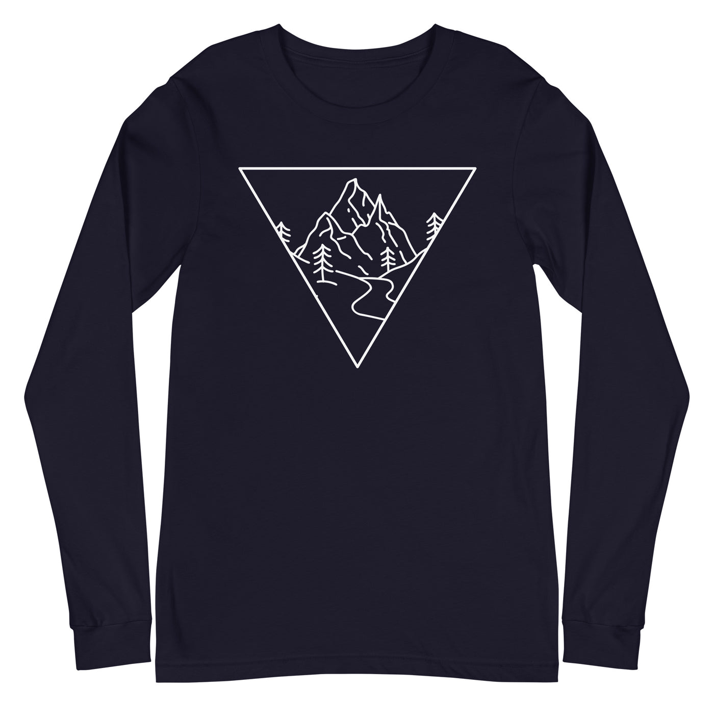 Dreieck und Berge - Longsleeve (Unisex) berge xxx yyy zzz Navy