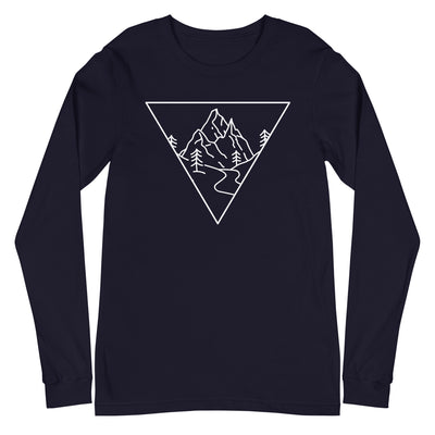 Dreieck und Berge - Longsleeve (Unisex) berge xxx yyy zzz Navy