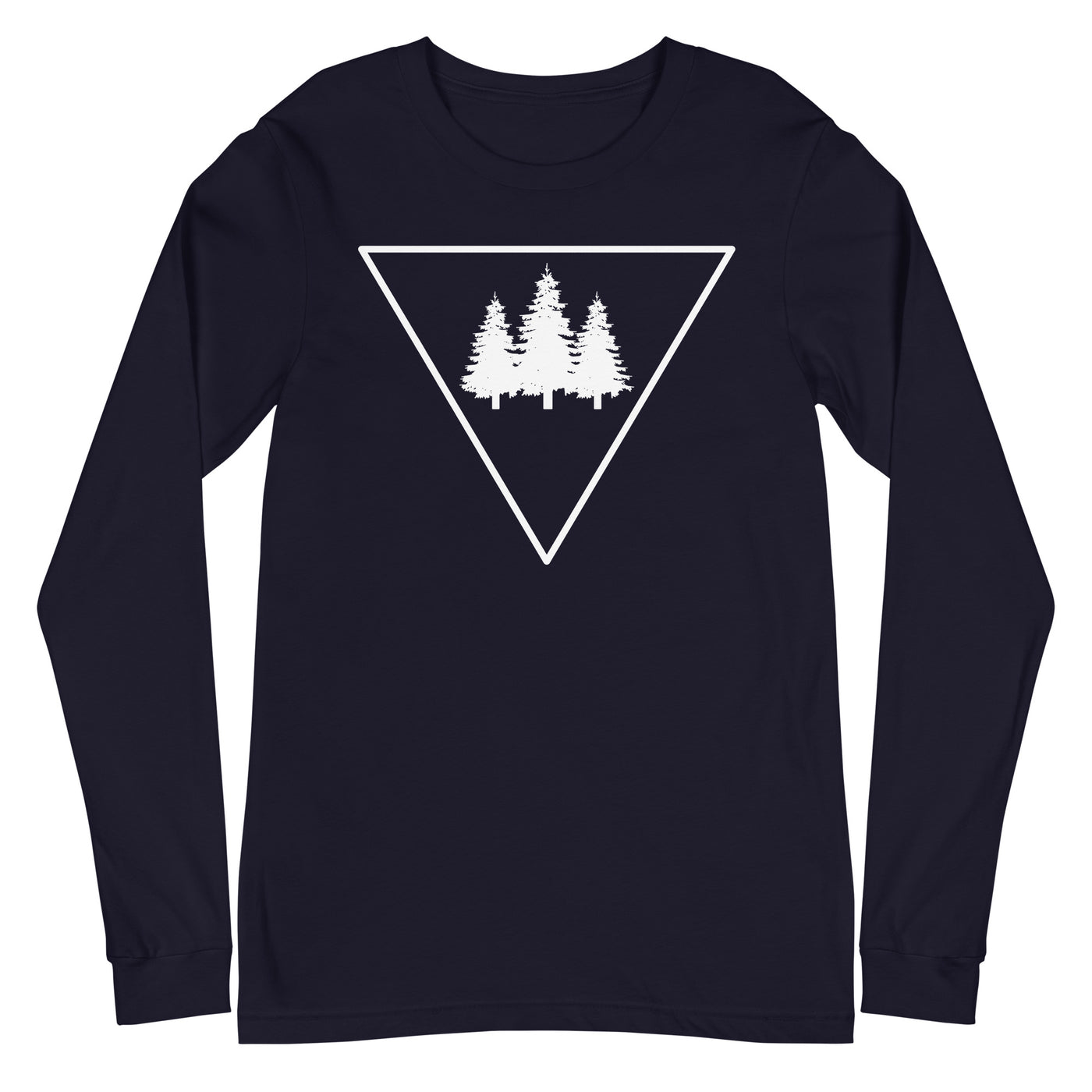 Dreieck und Bäume - Longsleeve (Unisex) camping xxx yyy zzz Navy