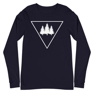 Dreieck und Bäume - Longsleeve (Unisex) camping xxx yyy zzz Navy