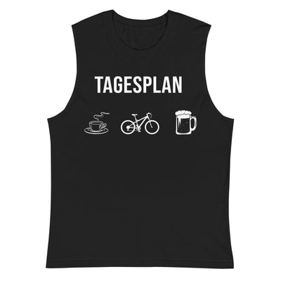 Tagesplan Kaffee, Fahrrad und Bier - Muskelshirt (Unisex) fahrrad mountainbike Schwarz