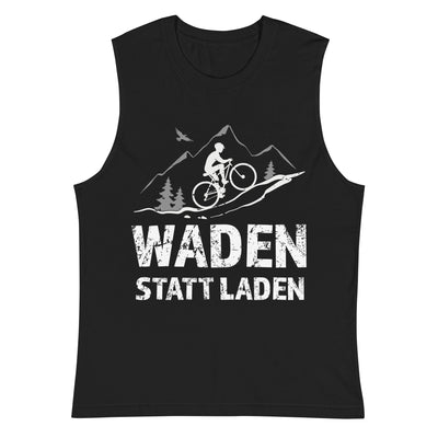 Waden statt laden - Muskelshirt (Unisex) fahrrad mountainbike Schwarz