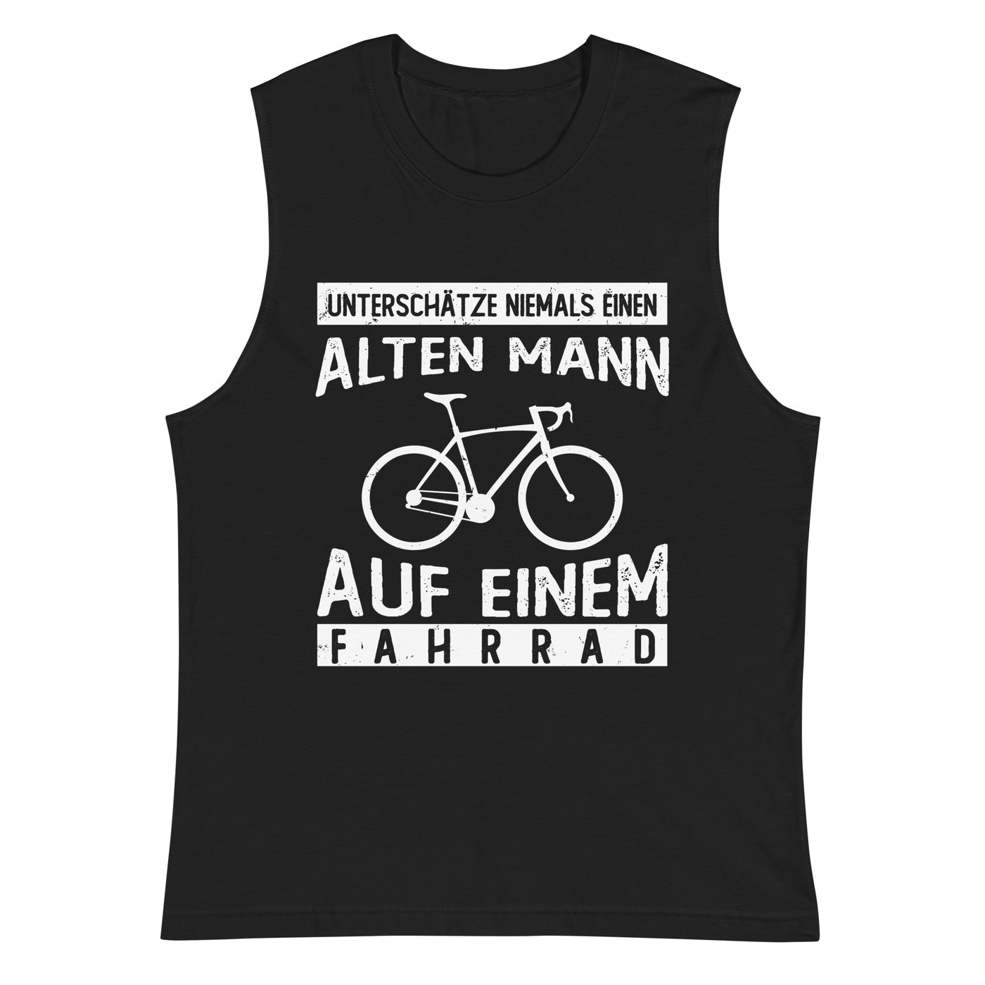 Alter Mann auf einem Fahrrad - Muskelshirt (Unisex) fahrrad Schwarz