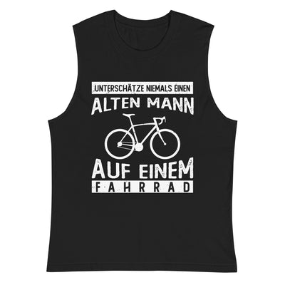 Alter Mann auf einem Fahrrad - Muskelshirt (Unisex) fahrrad Schwarz