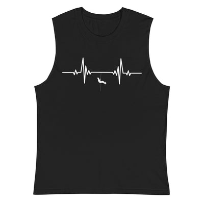 Heartbeat sport rock climbing - Muskelshirt (Unisex) klettern Schwarz