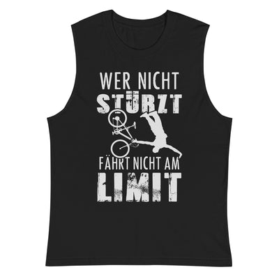 Wer nicht stürzt - fährt nicht am Limit - Muskelshirt (Unisex) mountainbike Schwarz